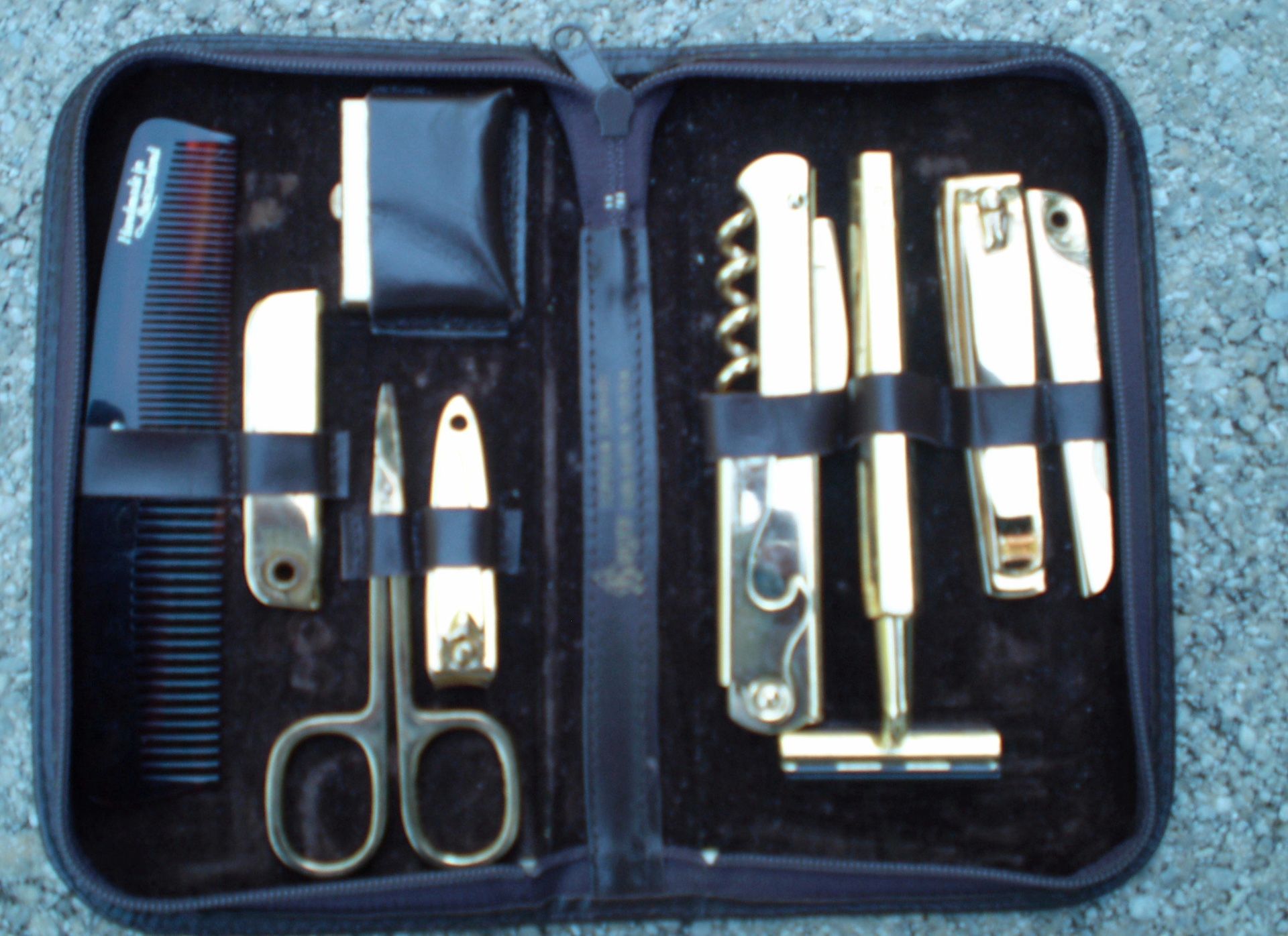 Royce Gold Plated Men’s Travel Grooming Kit