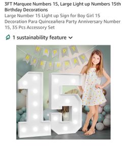 3Ft  number 15 sign Decoration