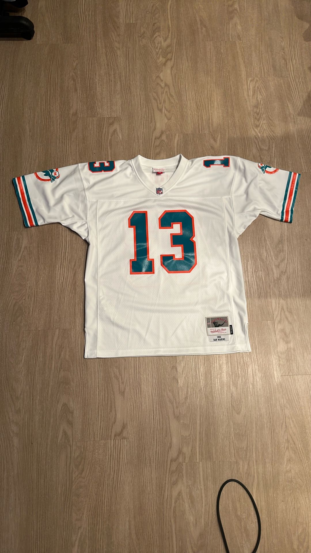 Size Large - Mitchell And Ness Legacy NFL Jersey Football Dan Marino Miami Dolphins Vintage Authentic Supreme Sports