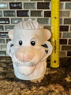 Vtg Ringling Bros Barnum & Bailey Circus White Tiger Hinged Mug Cup 5.5 X 3.5”
