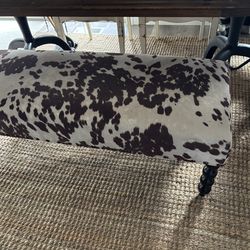 Cow print bench