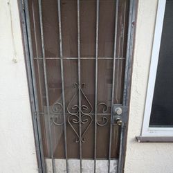  Heavy Duty Security Screen Door – Metal w/ Decorative Design – 36” x 80”