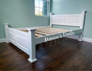 Queen Solid Wood Bed Frame $420