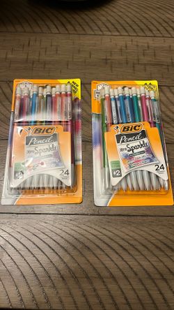 2 pack of 24 ct each Bic Pencil  Xtra. Sparkle