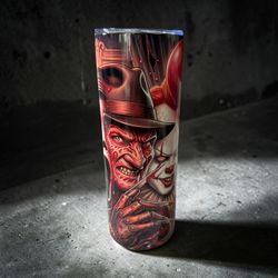 Tumbler Skinny 20 oz Horror-themed skinny stainless steel (NEW)