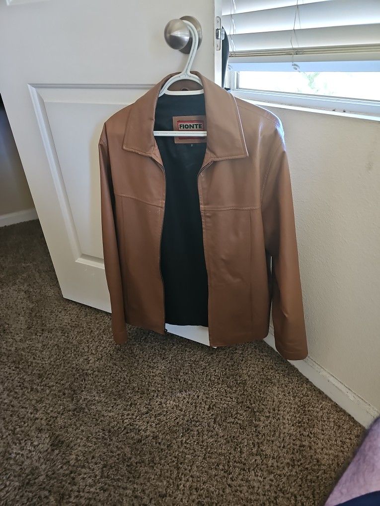 Fionte Italian Leather Jacket (Small Size)