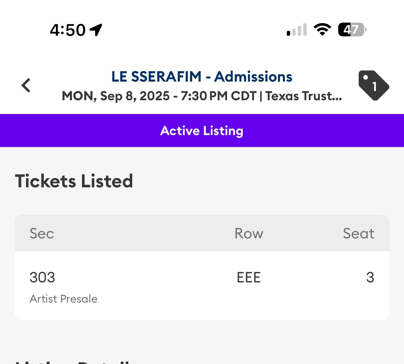 LE SSARAFIM concert ticket