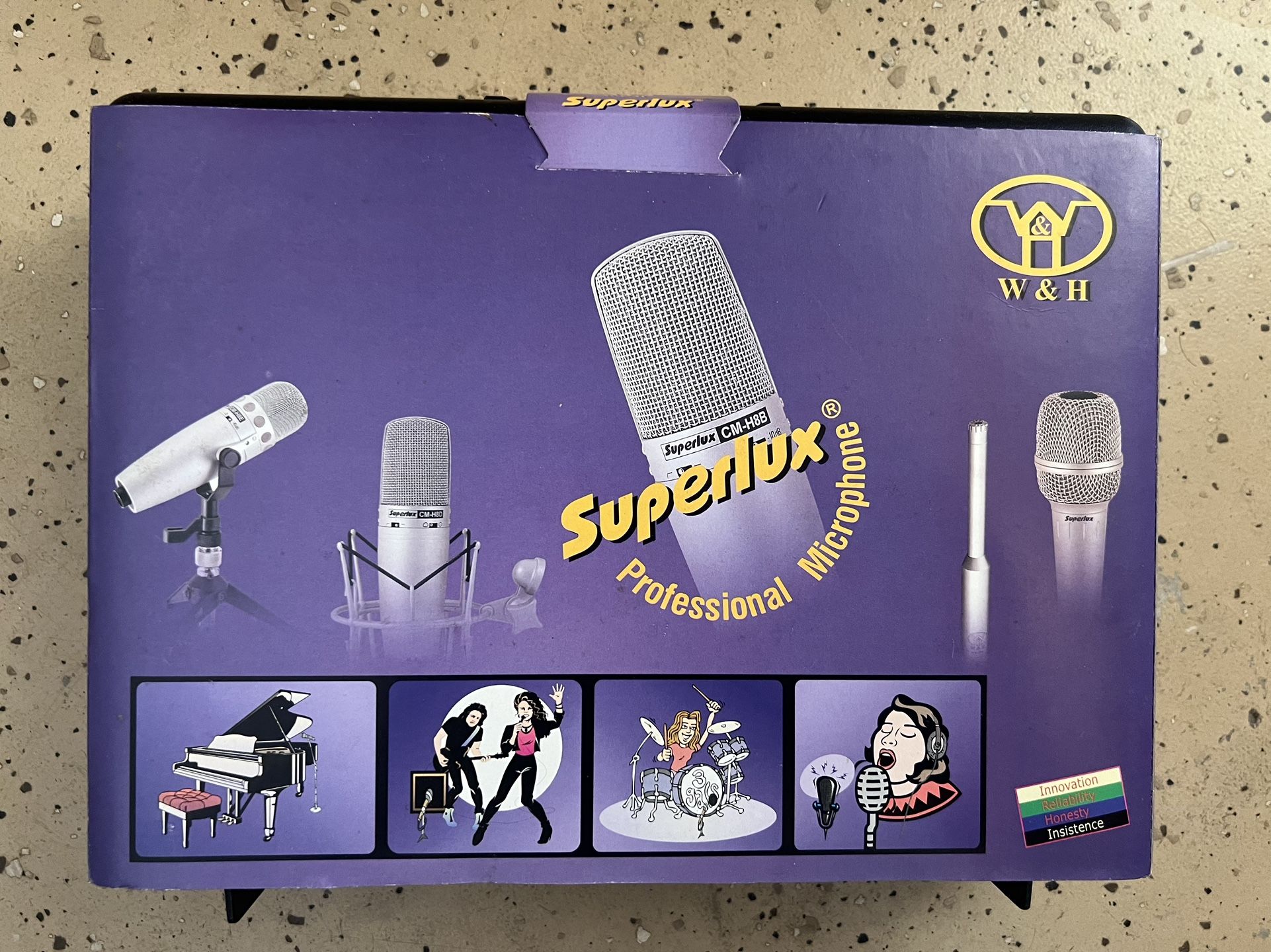 Brand New - Superlux CM-H8B Large Diaphragm True Condenser Microphone