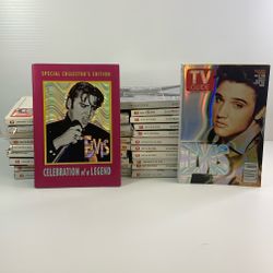 Elvis Presley TV Guides Books Collection Of 21