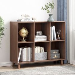 IOTXY Freestanding Open Cubes Bookcase - 2-Tier Floor Standing