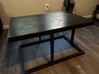 Black Wood & Metal Industrial Coffee Table