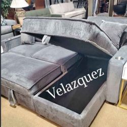 ✅️✅️Gray  Convertible Sectional W/ Cup Holder & W/ USB Port✅️✅️