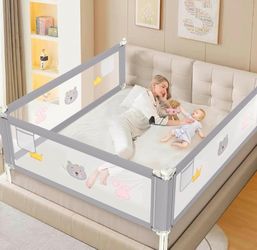 3pc King Size Height Adjustable Bed Rail for Toddlers, Kids Safety