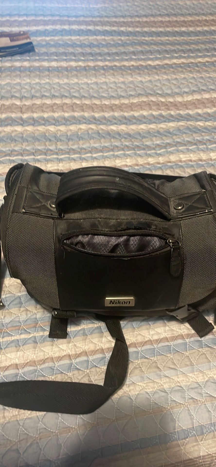 Black Nikon Digital Camera With Case And Extra Lens