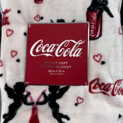 Valentines Coca Cola Throw Blanket