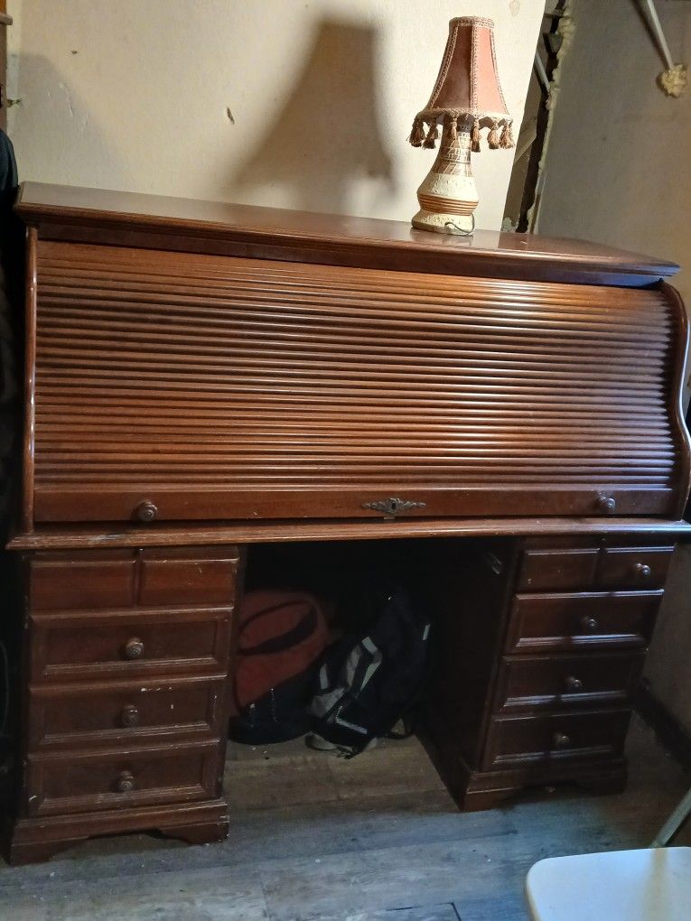 Vintage Roll Top Desk