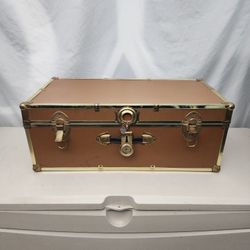 Vintage Trunk Chest with Lock and Key