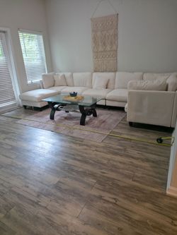 Modern Cream Modular Sectional Sofa