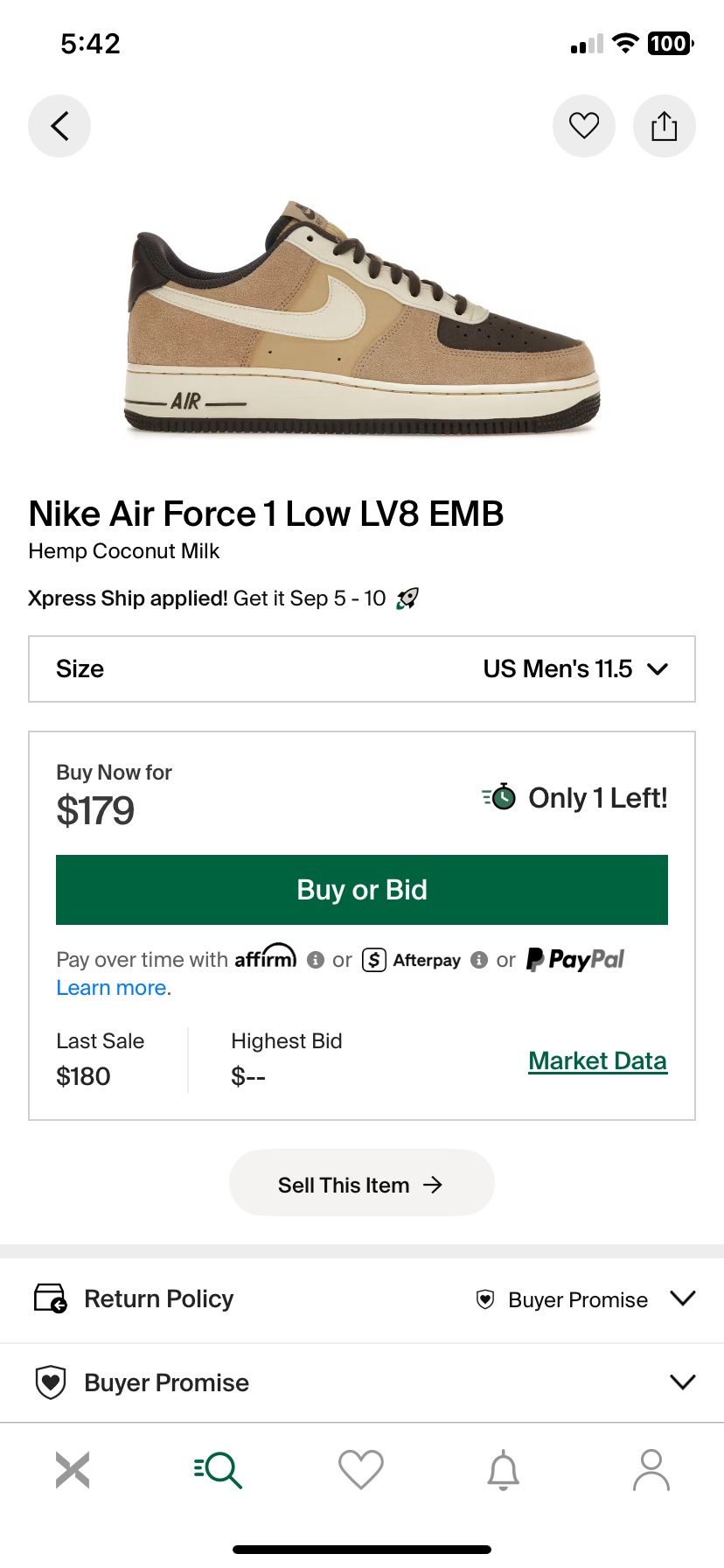 air force 1 '07 lv8 emb hemp coconut milk