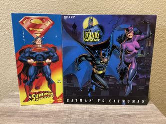 Superman Man of Steel and Batman vs Catwoman Kenner 12”