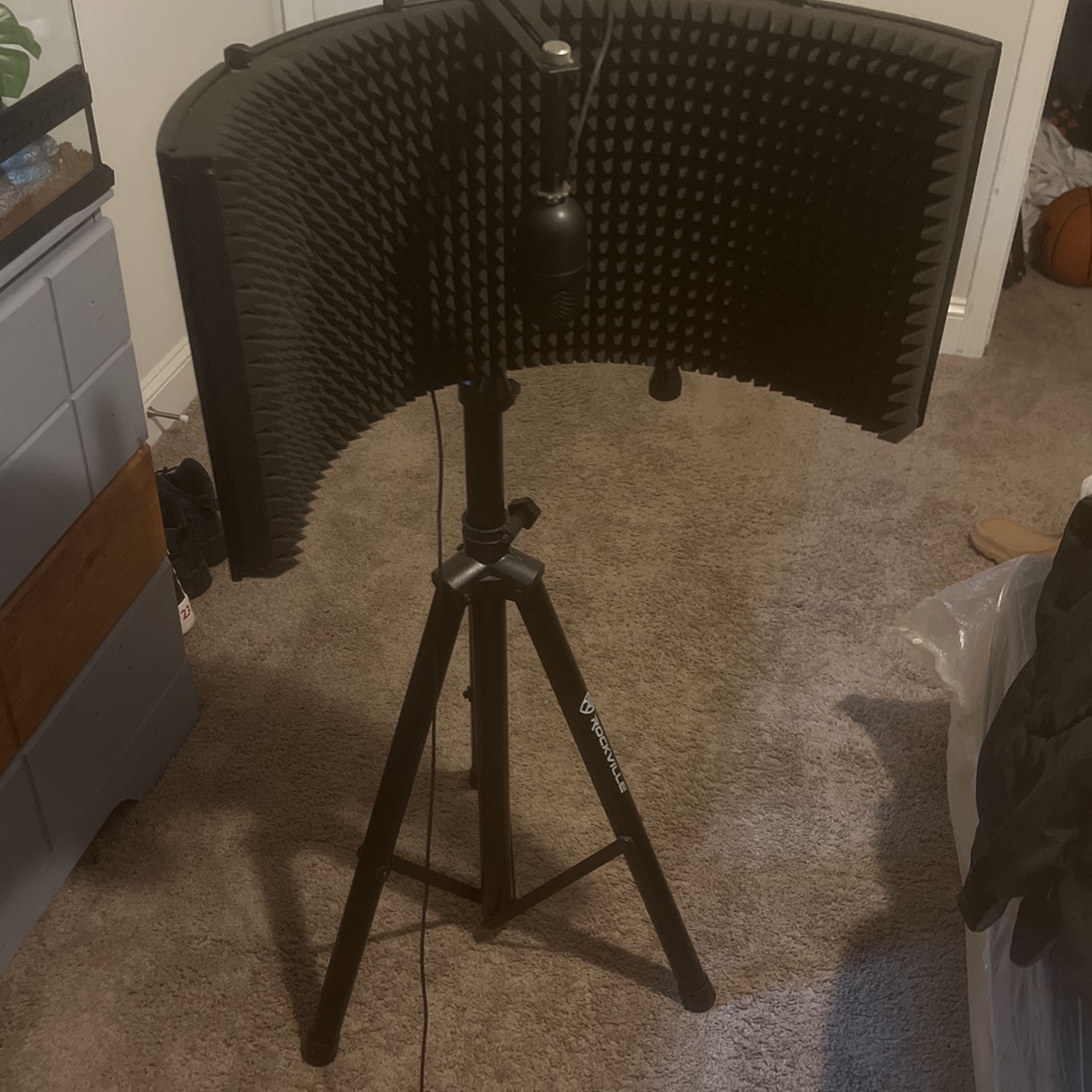 Mic Stand With Sound Barrier
