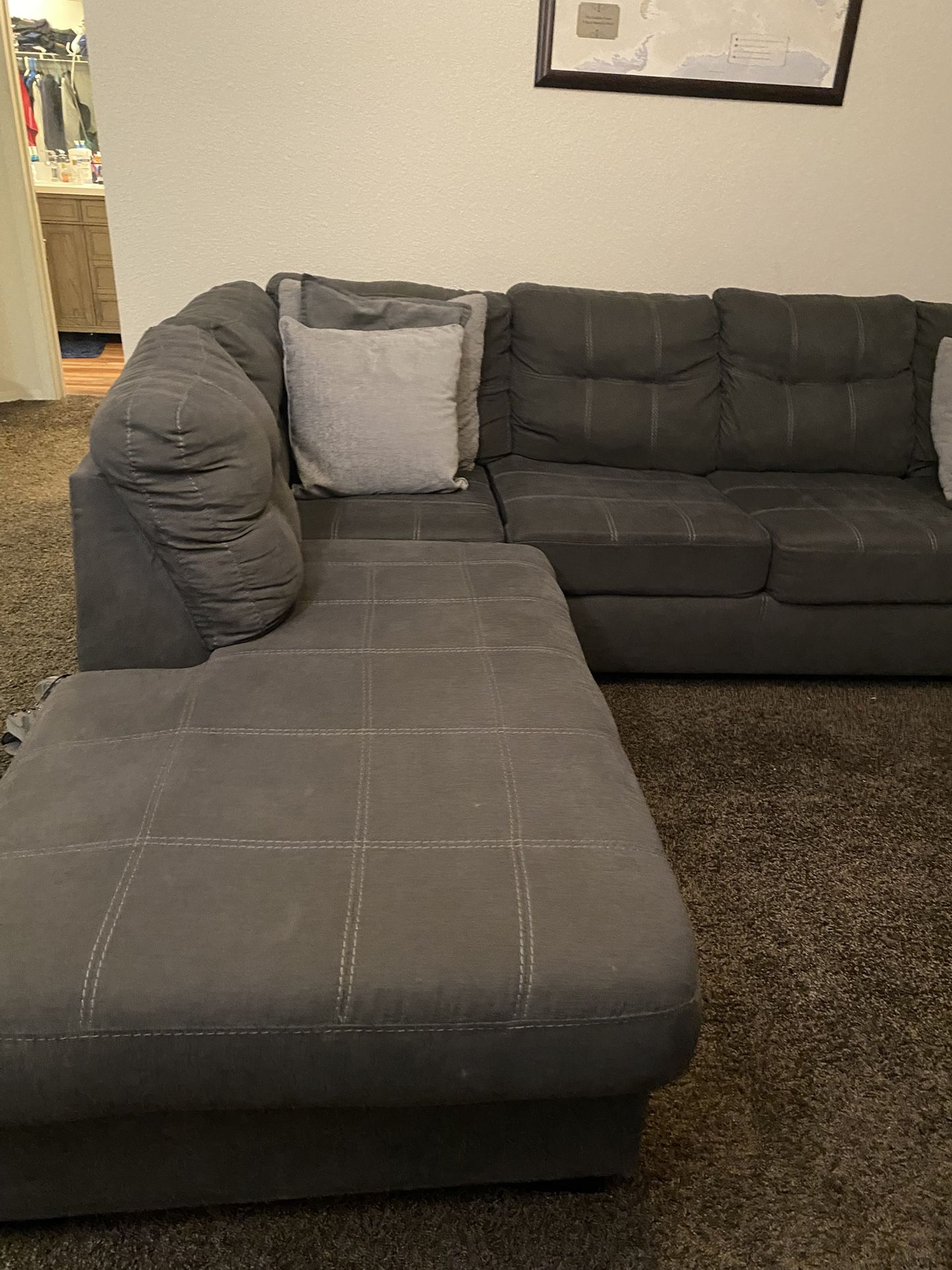 Grey Comfortable Couch