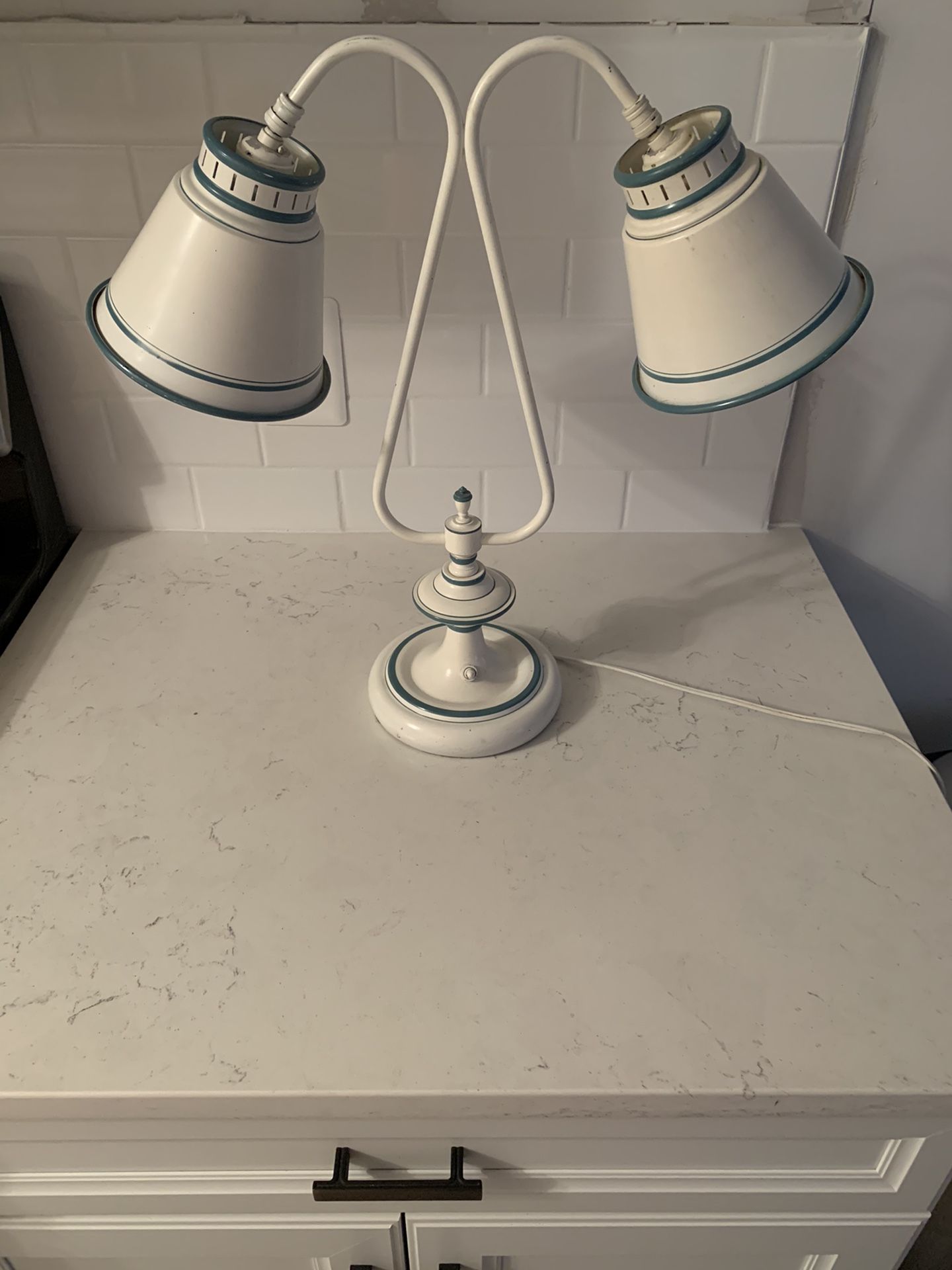 Two headed vintage table/desk lamp