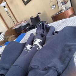 Navy Blue Hooded Sweatshirt