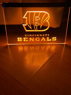 CINCINNATI BENGALS LED NEON LIGHT SIGN 8x12