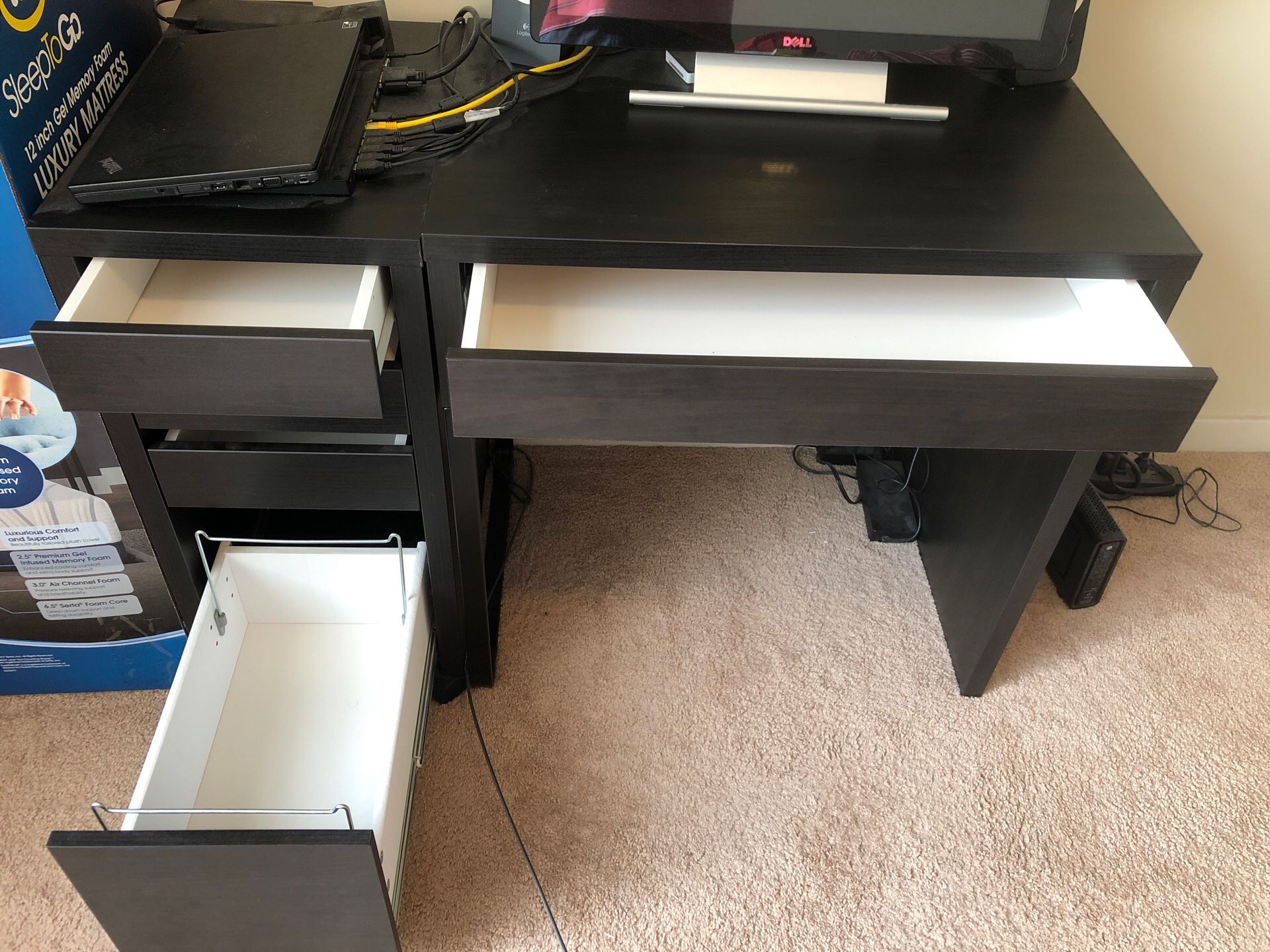 IKEA Desk and File Cabinet