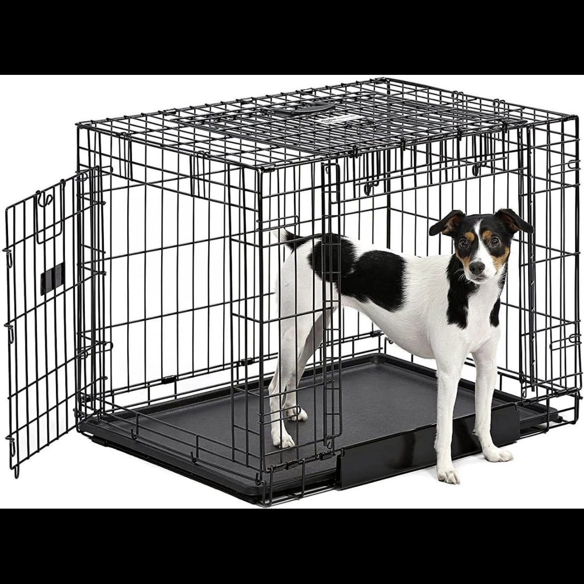 Dog Crate 30x21x24 Inch H, Black