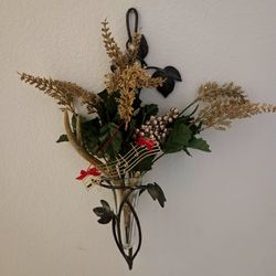 Two 20 inch Glass Wall Vases