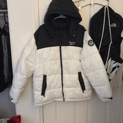 black and white puffer (reebok)