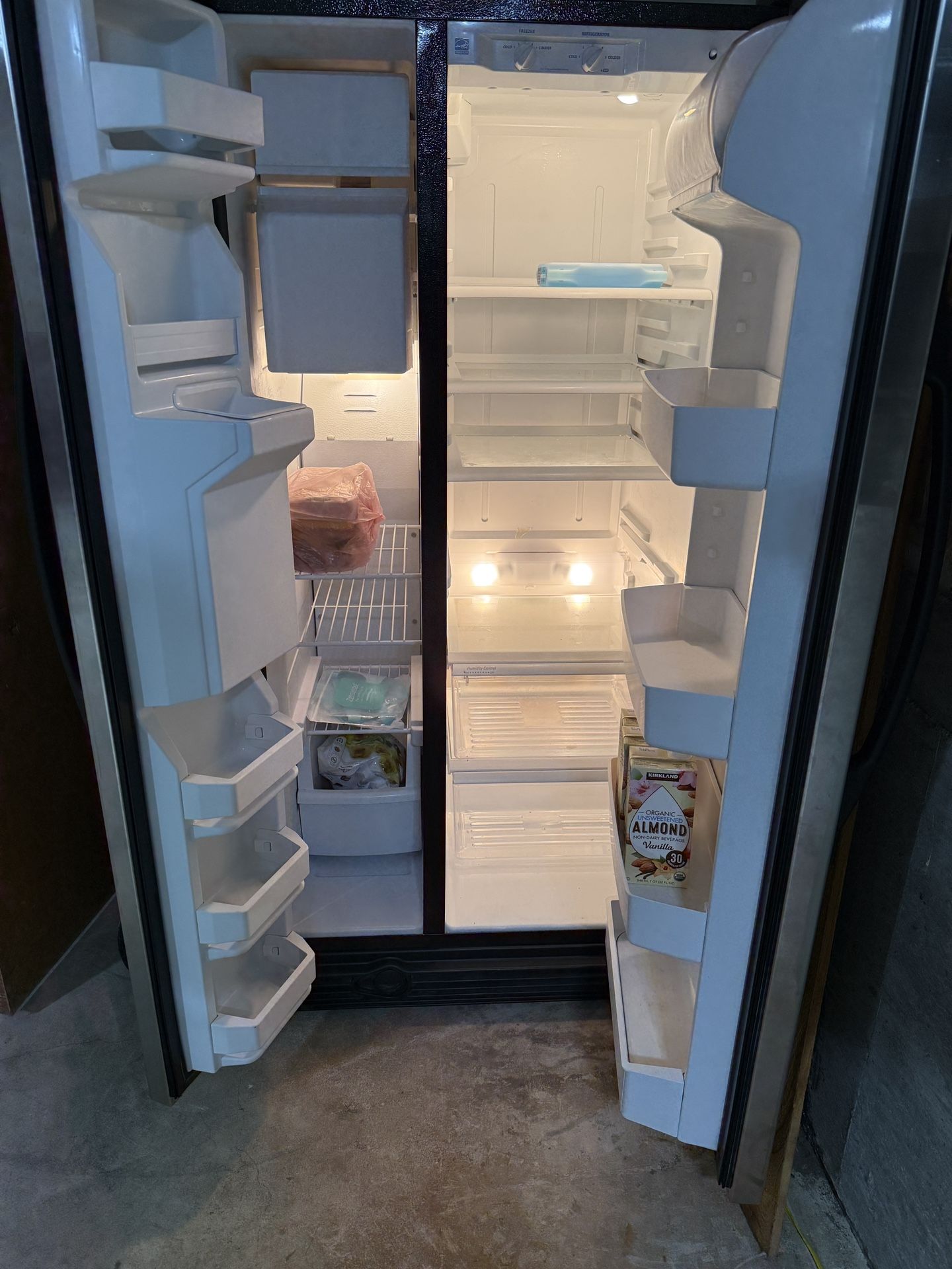 Fridge With Water And Ice
