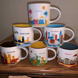Starbucks You Are Here 6 Mug Collection