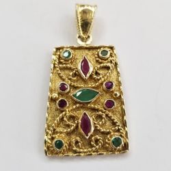 Gold Plated Sterling Silver Pendant 