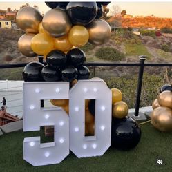 Birthday Light Up Number 50