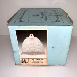 Vintage LLADRO 1987 Bisque Christmas Bell Ornament No. 5458
