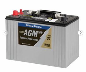West Marine Premium AGM Group 31 Battery 105Ah