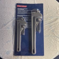 2 Piece Aluminum Pipe Wrench Set