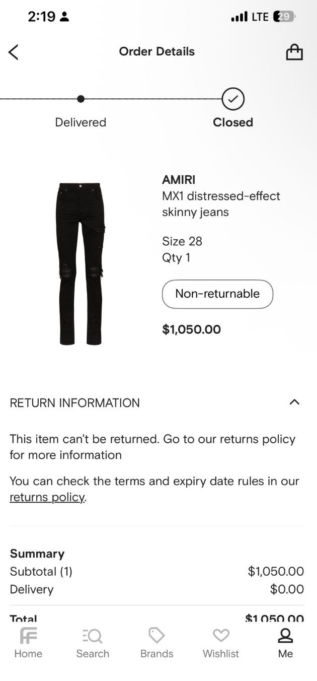 Amiri Jeans 28 Brand New