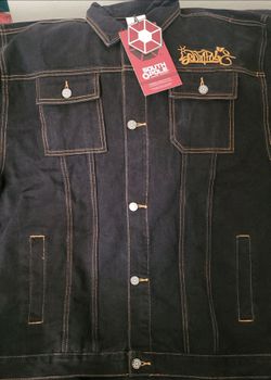 Men's South pole authentic collection black denim jacket