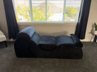 Black Velvet Chaise Lounge Sofa