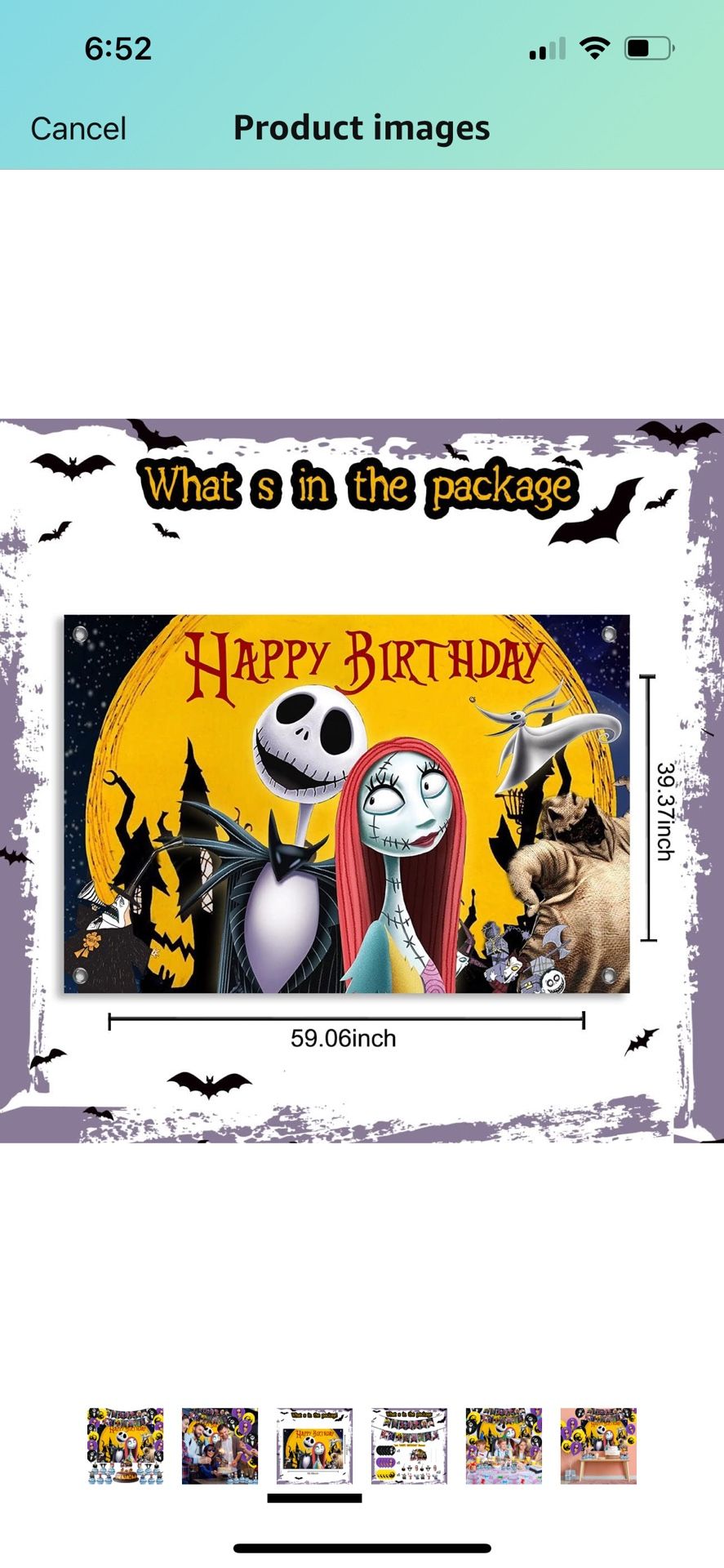 Nightmare Before Christmas Happy Birthday Banner And Sign