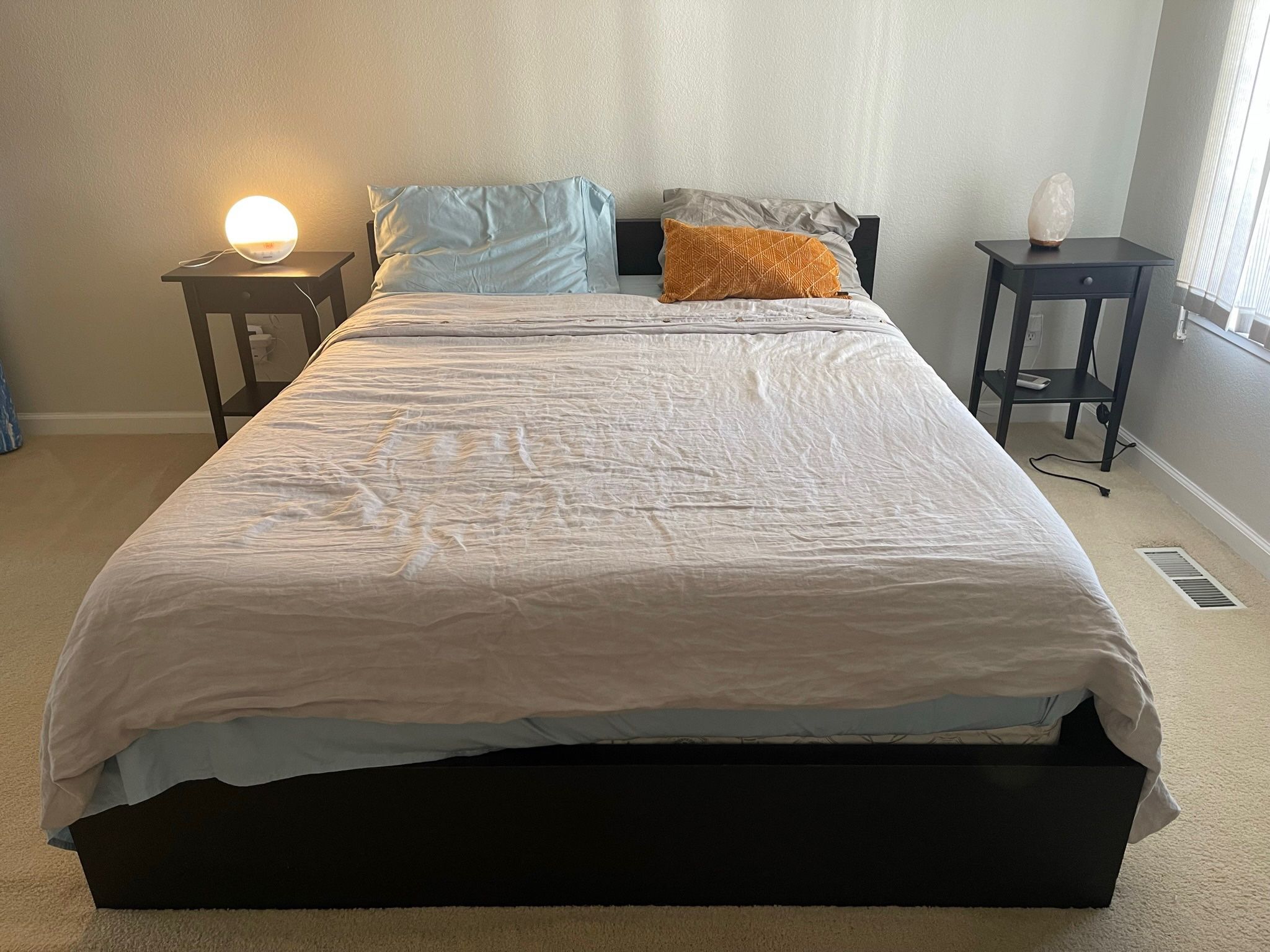 IKEA Bed Frame (Queen) and Matching Bedside Tables