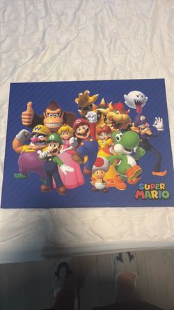 Super Mario Characters Canvas Wall Art Print