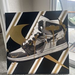 24 x 24 Jordan 1 Off-White Style Canvas Art