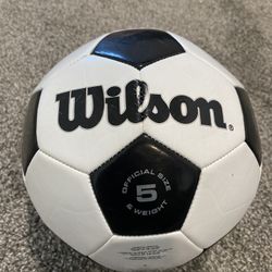 Wilson soccer ball - black and white, size 5