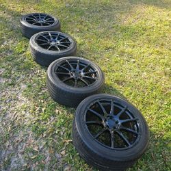 19" BLACK FORGESTAR WHEELS and TIRES
