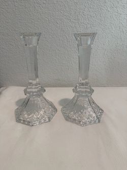 Crystal Candlestick Holders